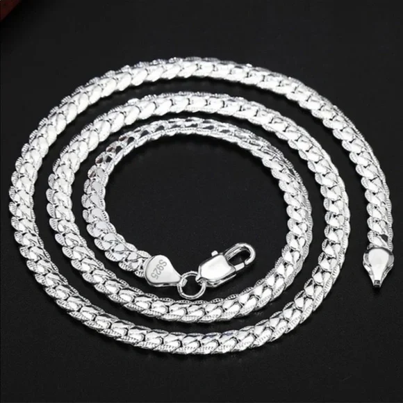 New Unisex 925 Sterling Silver Snake Necklace - Picture 5 of 5